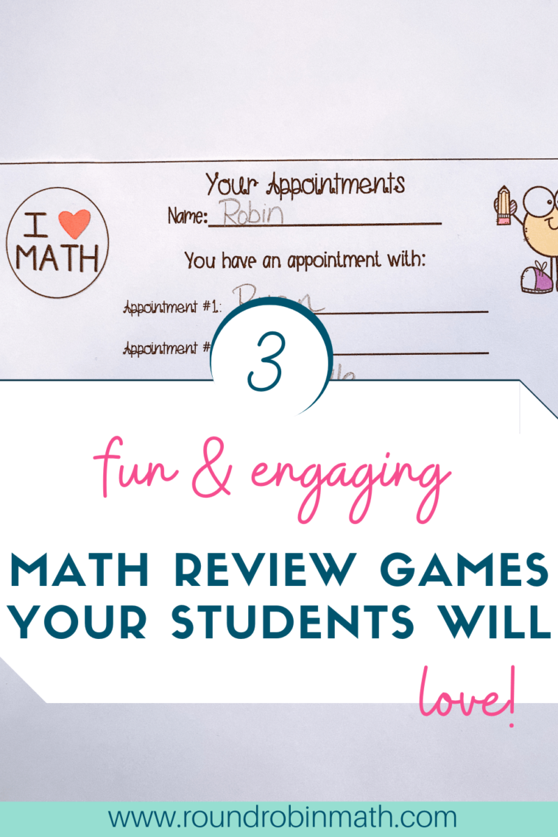 Fun and Engaging Math Review Games your students will love