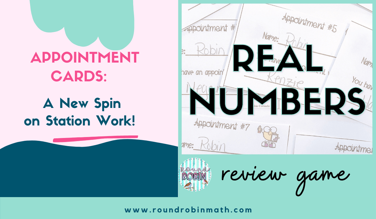 Real Numbers Review Activity