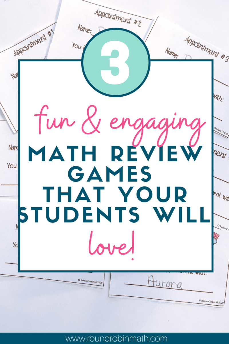Engaging and Fun Math Review Games that your Students will love.