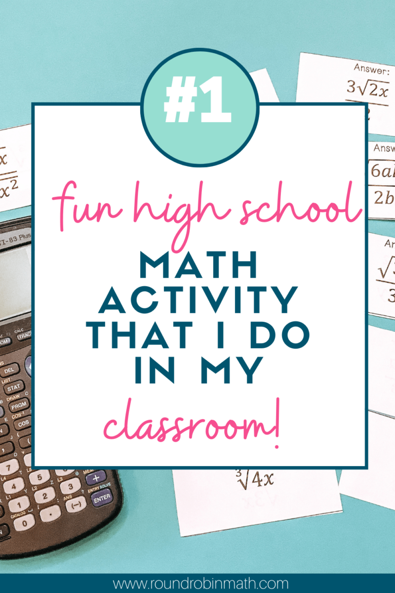 The #1 fun high school math activity that I do in my classroom!
