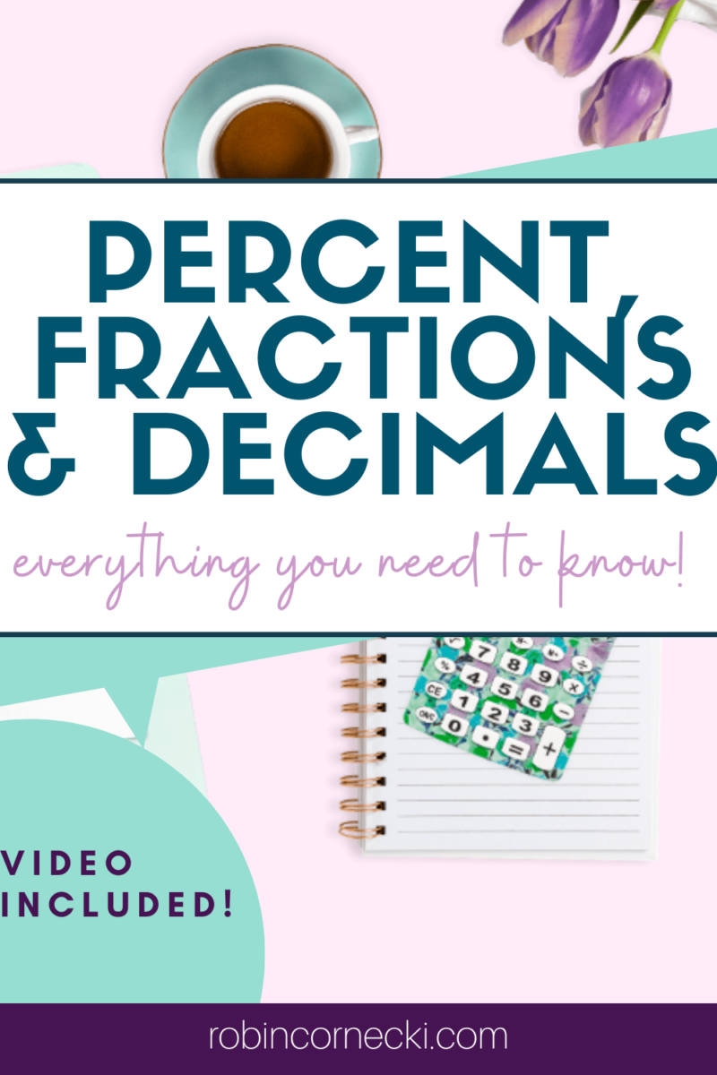 Here's a Quick way to Convert Percents to Fractions and Decimals.